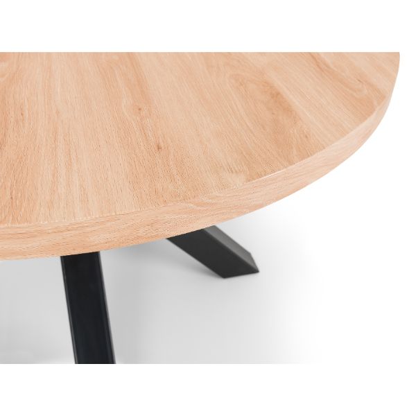 Berwick Dining Round Table 1.2m Oak & Black