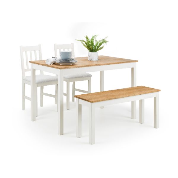 Coxmoor Rectangular Dining Table 1.2m Ivory & Oak