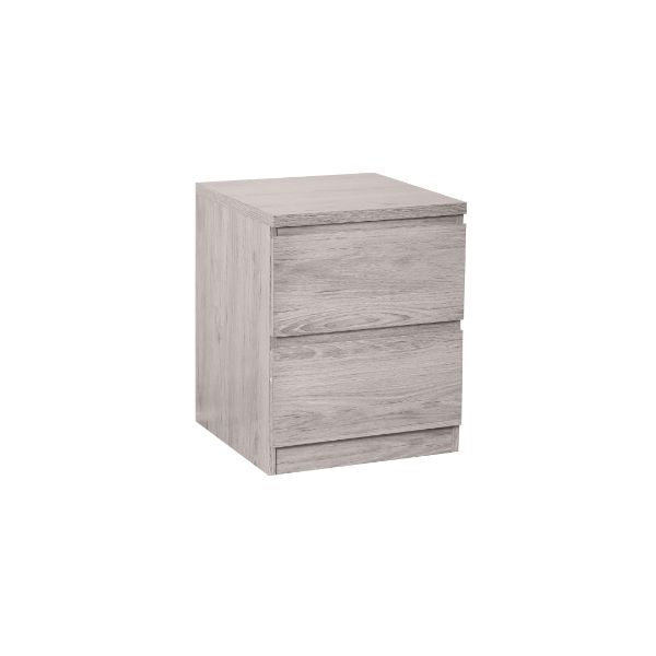 Jupiter Bedside Table with 2 Drawers Grey Oak