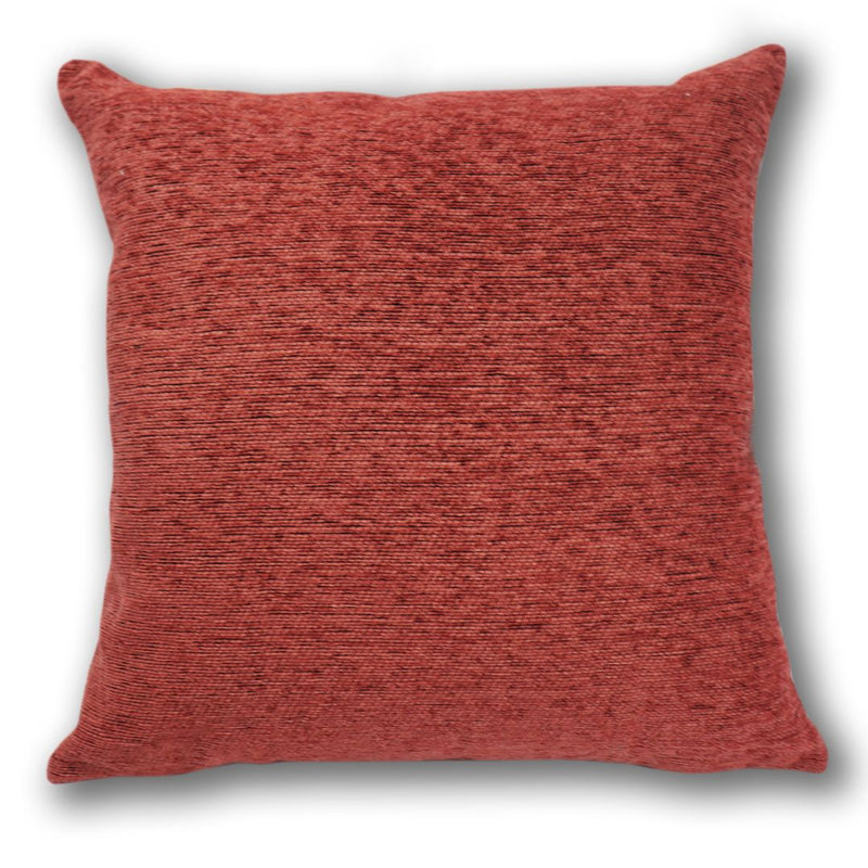 Chenille Terracotta Square Cushion 43 x 43cm