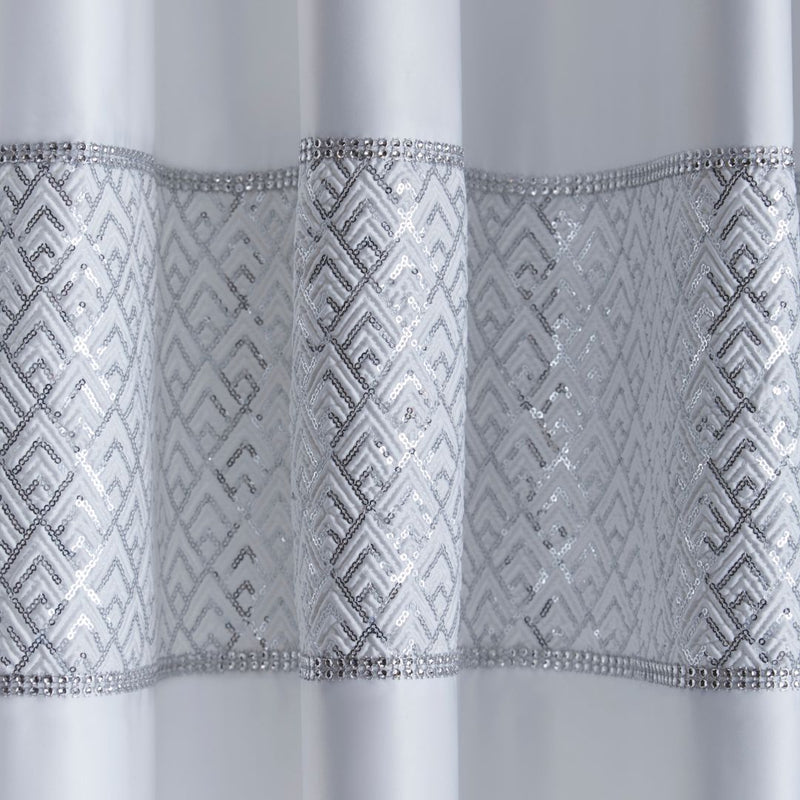 Shimmer White Eyelet Curtains