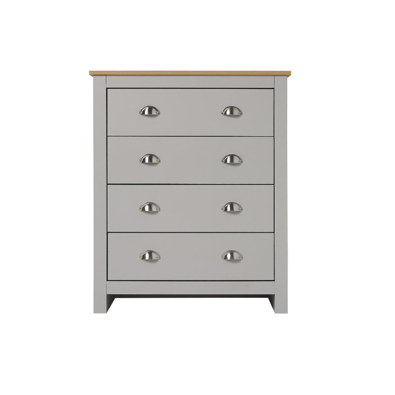 Lancaster Bedroom Furniture Set 3 Piece - Grey Oak