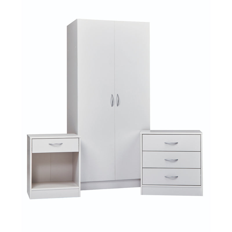 Delta Bedroom Furniture Set 3 Piece - White