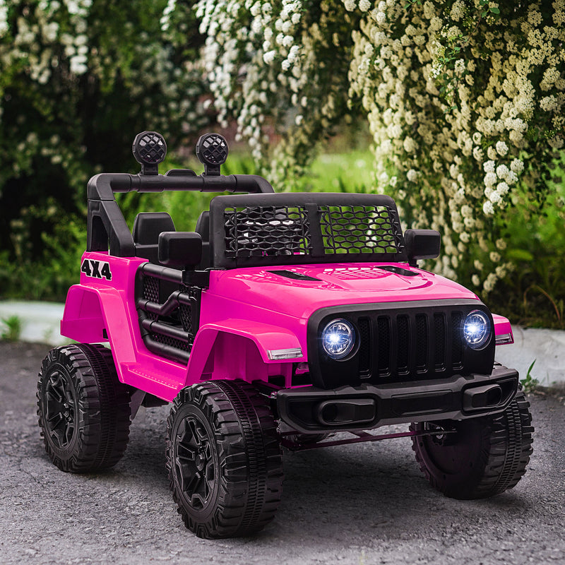 Kids Electric Ride on Car Truck Off Road 12v - Pink