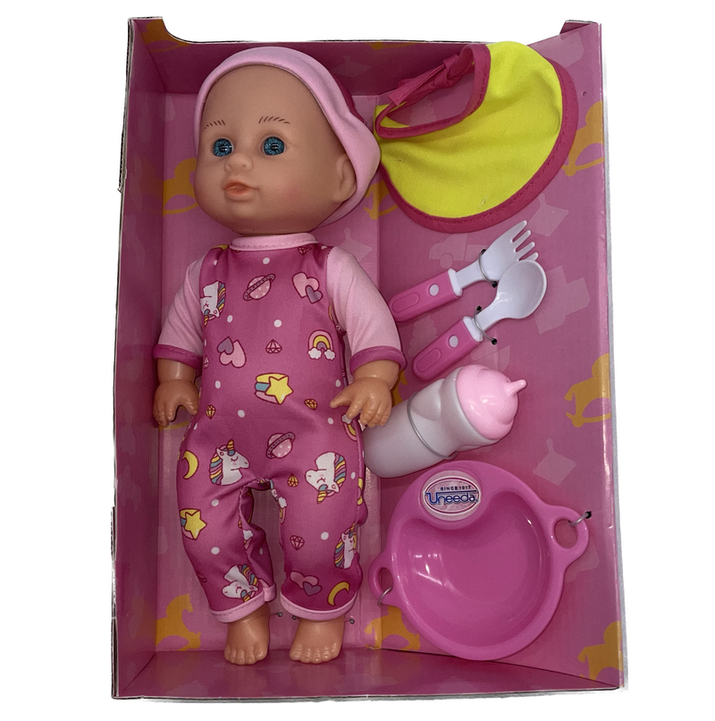 Uneeda Doll Baby Luv Doll Set Melissa 12" Pink