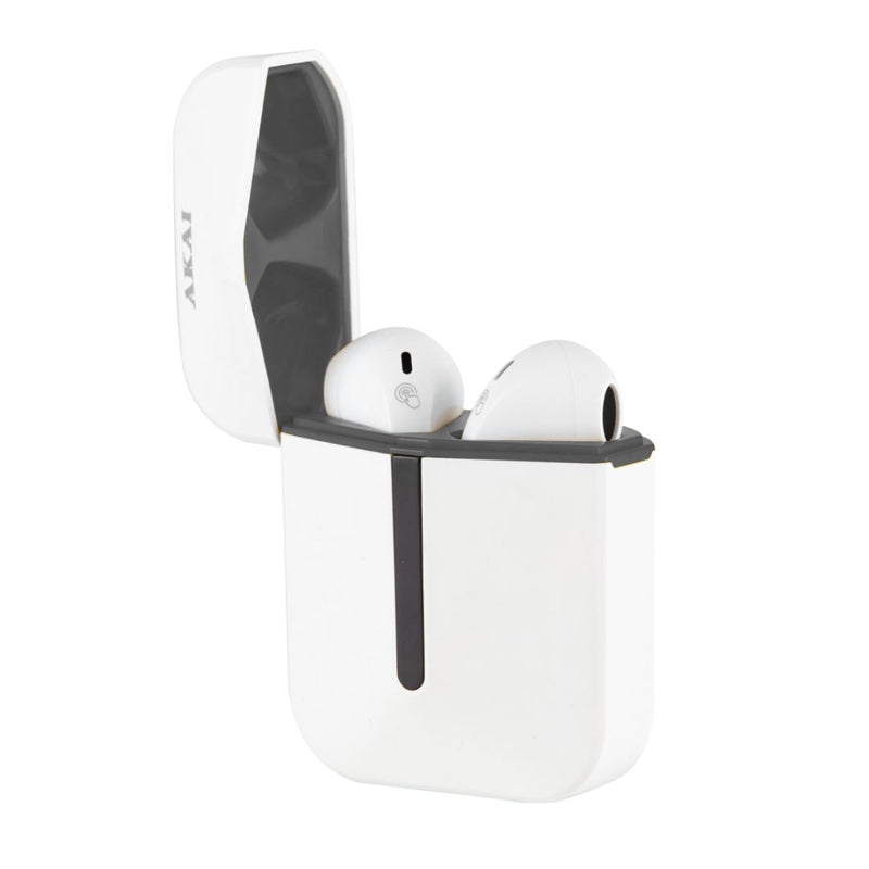 Akai Wireless Bluetooth Earbuds With Charging Case White