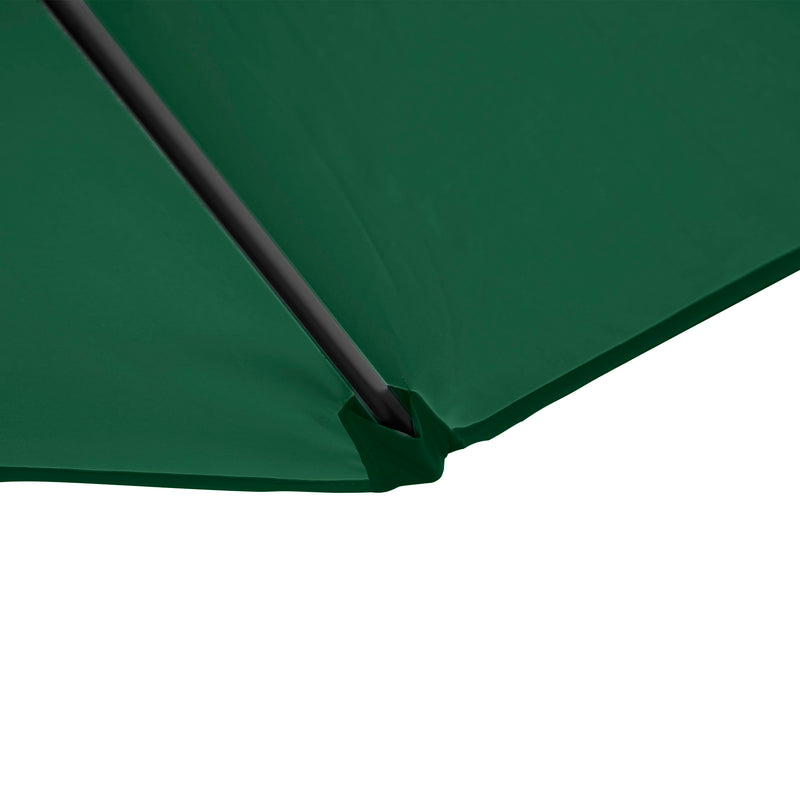 Outsunny 2.5M Offset Roma Patio Umbrella W/ 360° Rotation and Base, Green