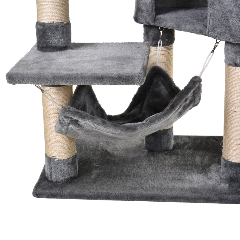 PawHut 150CM Cat Tree Tower Kittens Activity Stand House Scratching Po