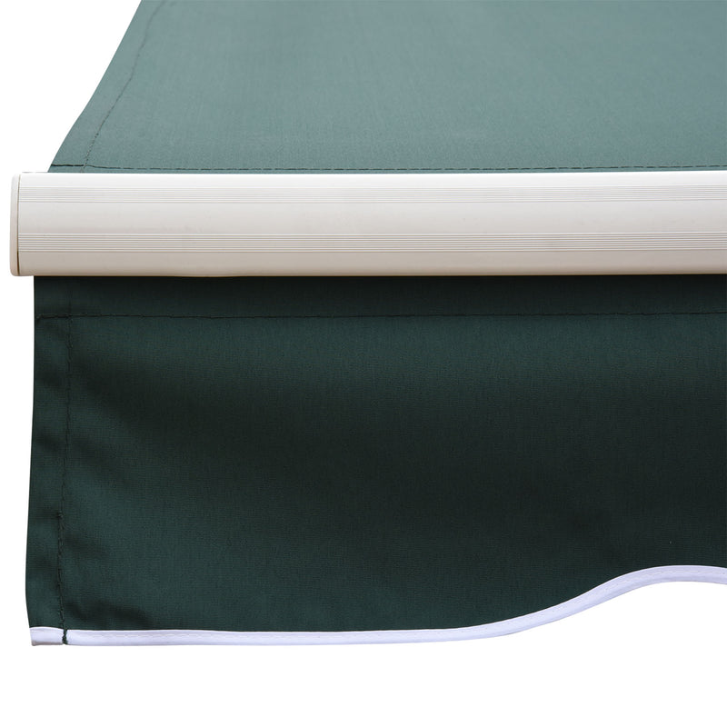 Outsunny Garden Sun Shade Canopy Retractable Awning, 2.5 x 2m, Green