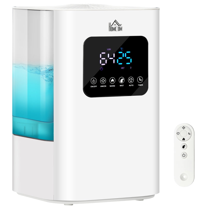 HOMCOM Air Humidifiers with Remote 6L - White