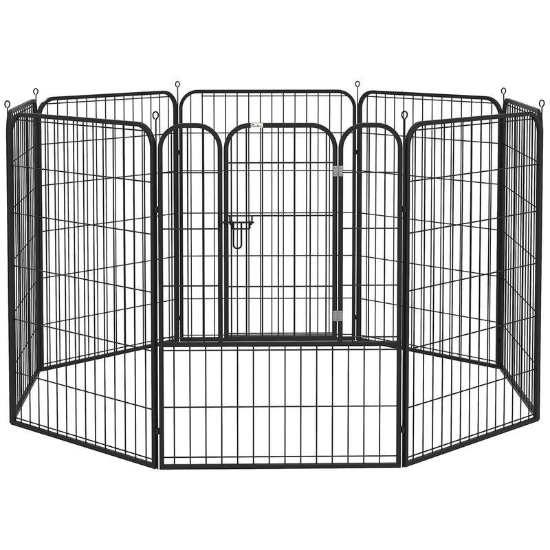 Pawhut  0.79 x 1m Pet Playpen Metal Hutch Cage House Rabbit Guinea Dog Puppy