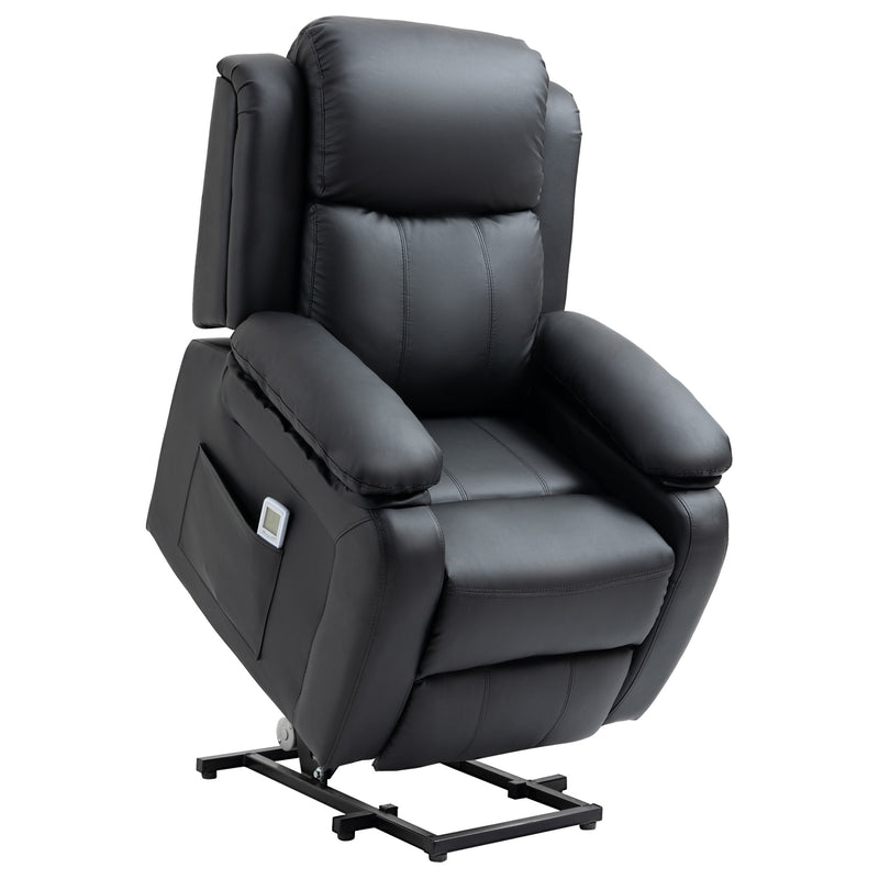 HOMCOM Riser and Recliner Chair Power Lift Reclining Chair with Remote, Black