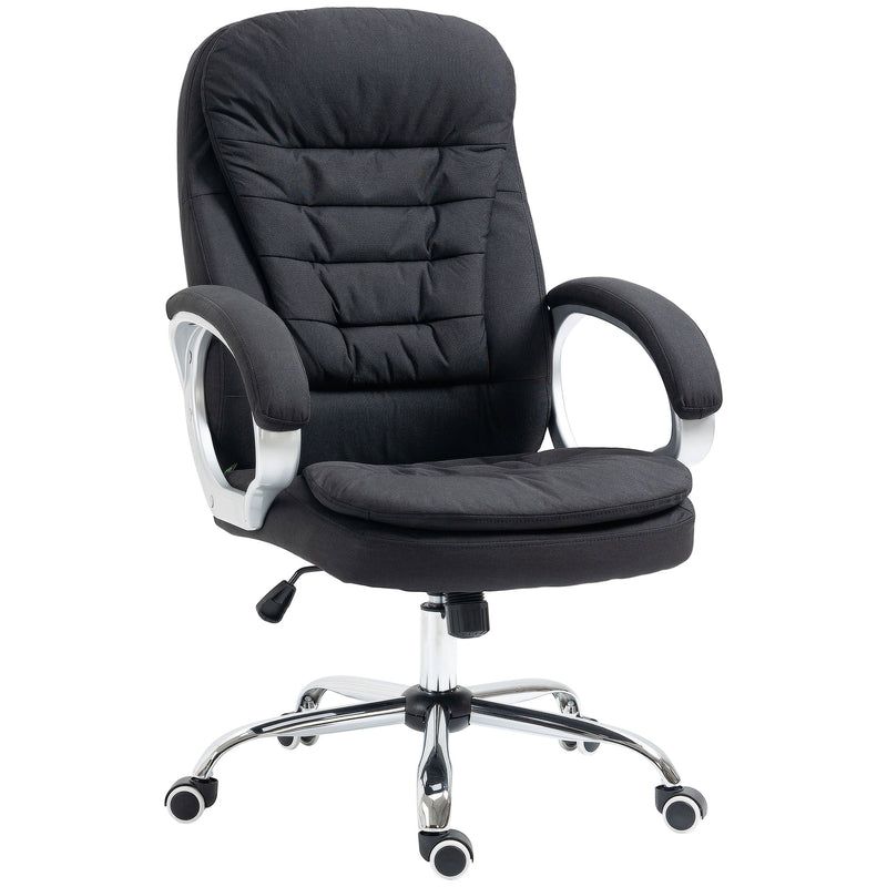 Vinsetto Executive Office Chair with Adjustable Height Swivel Wheels, Black