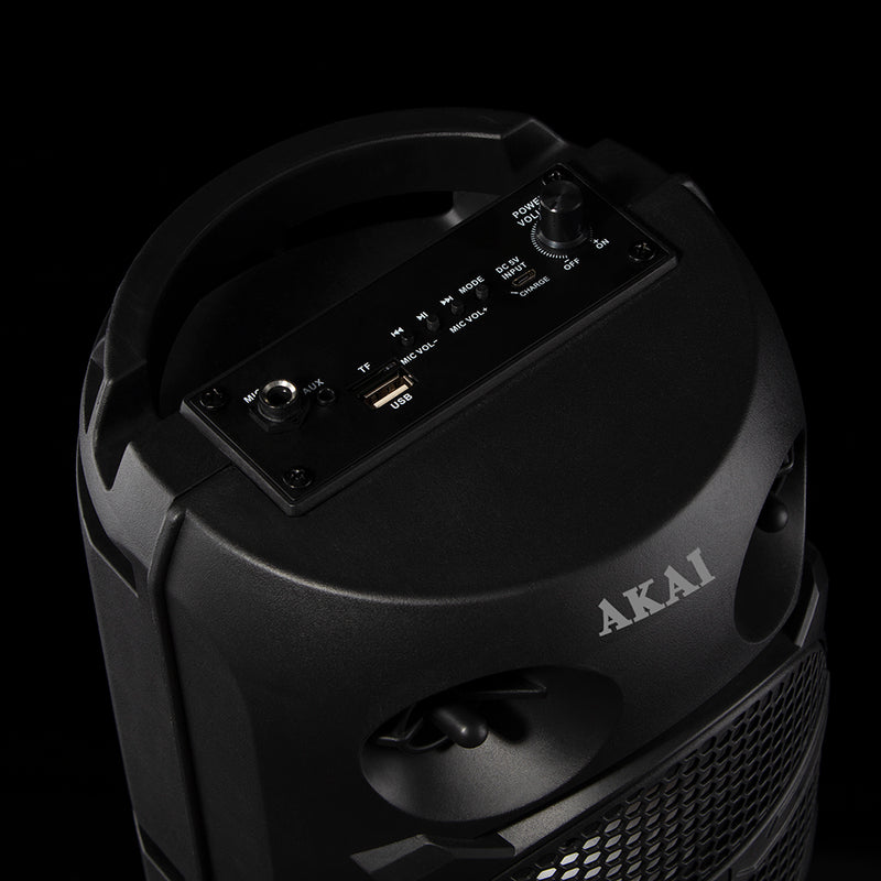 Akai Vibes Dual 6.5inch Bluetooth Portable Party Speaker Black