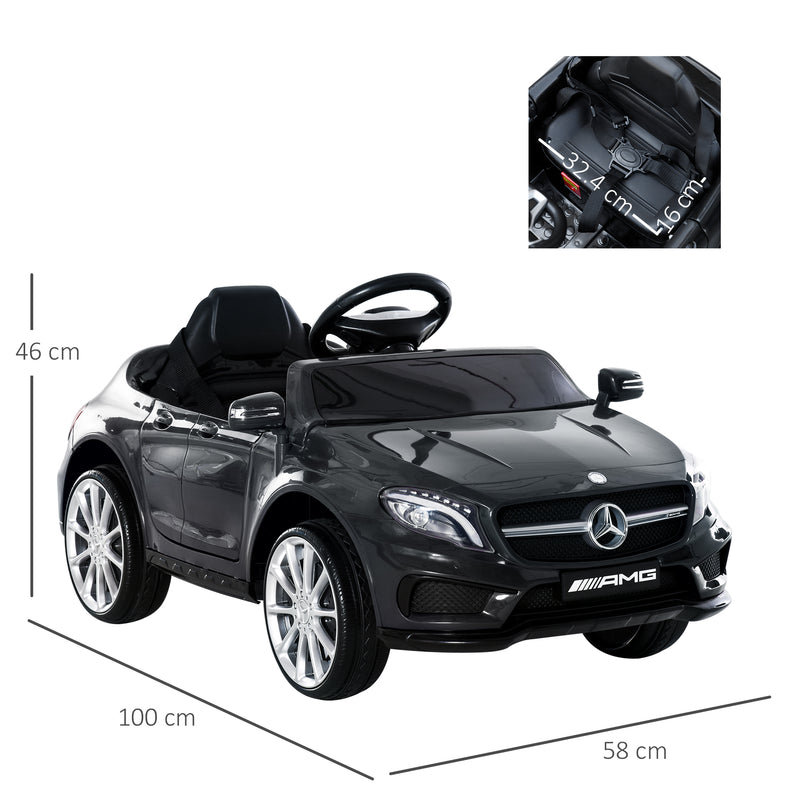 HOMCOM Kids Electric Ride On Car Mercedes Benz GLA 6V - Black