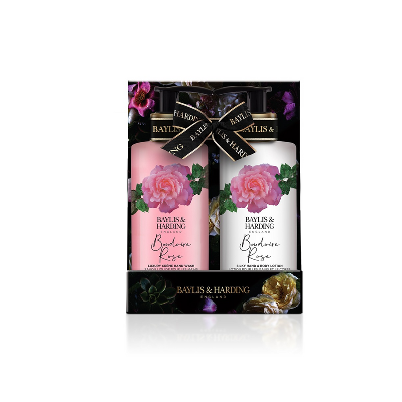 Hand Care Baylis & Harding Boudoire Rose Scented Moisturising 2 Bottle Gift Set