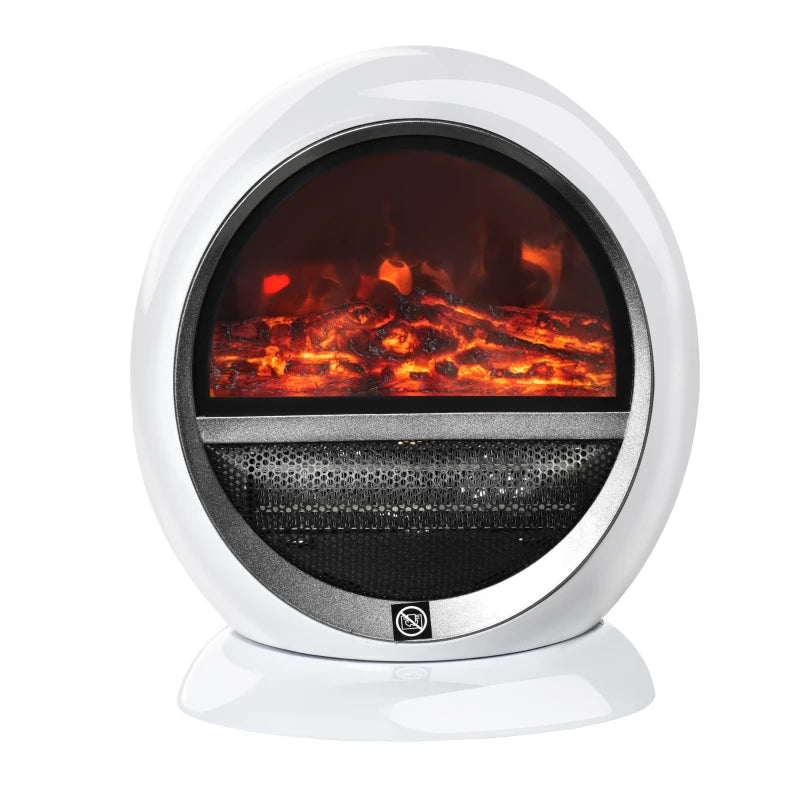 HOMCOM  Electric Fireplace Heater 1500W Freestanding - White