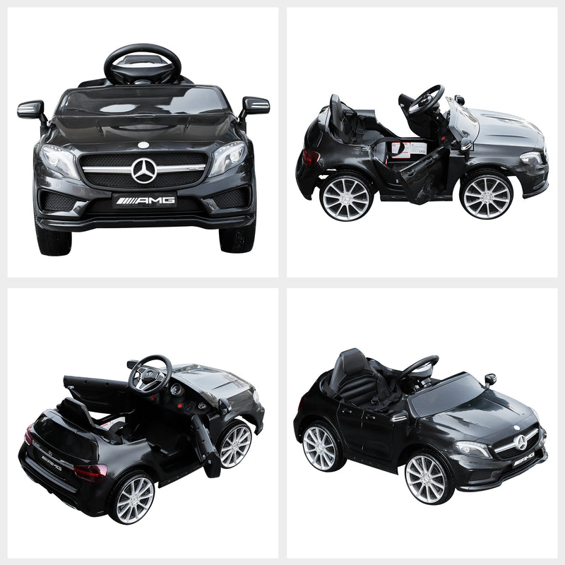 HOMCOM Kids Electric Ride On Car Mercedes Benz GLA 6V - Black