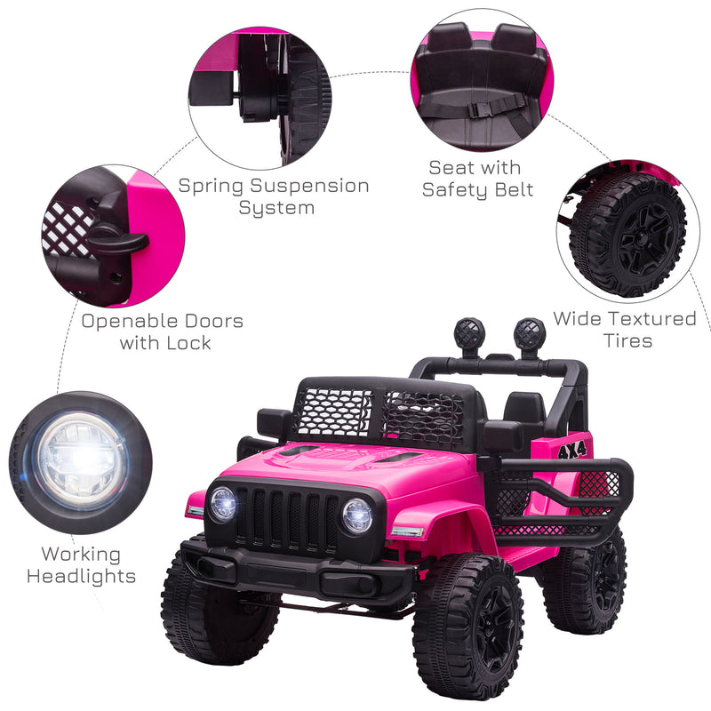 Kids Electric Ride on Car Truck Off Road 12v - Pink