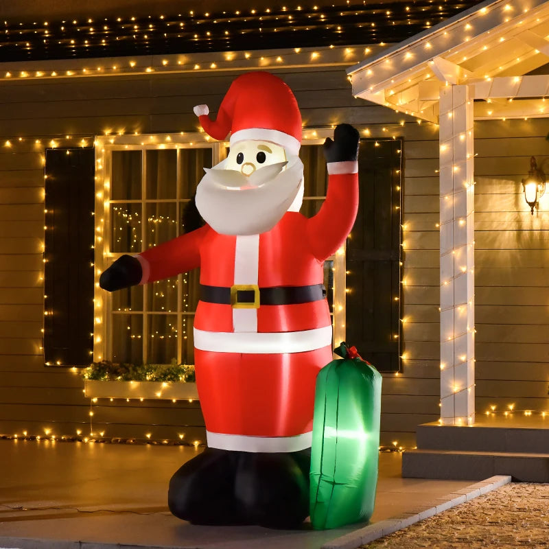 HOMCOM Christmas Inflatable Santa Claus 2.4m