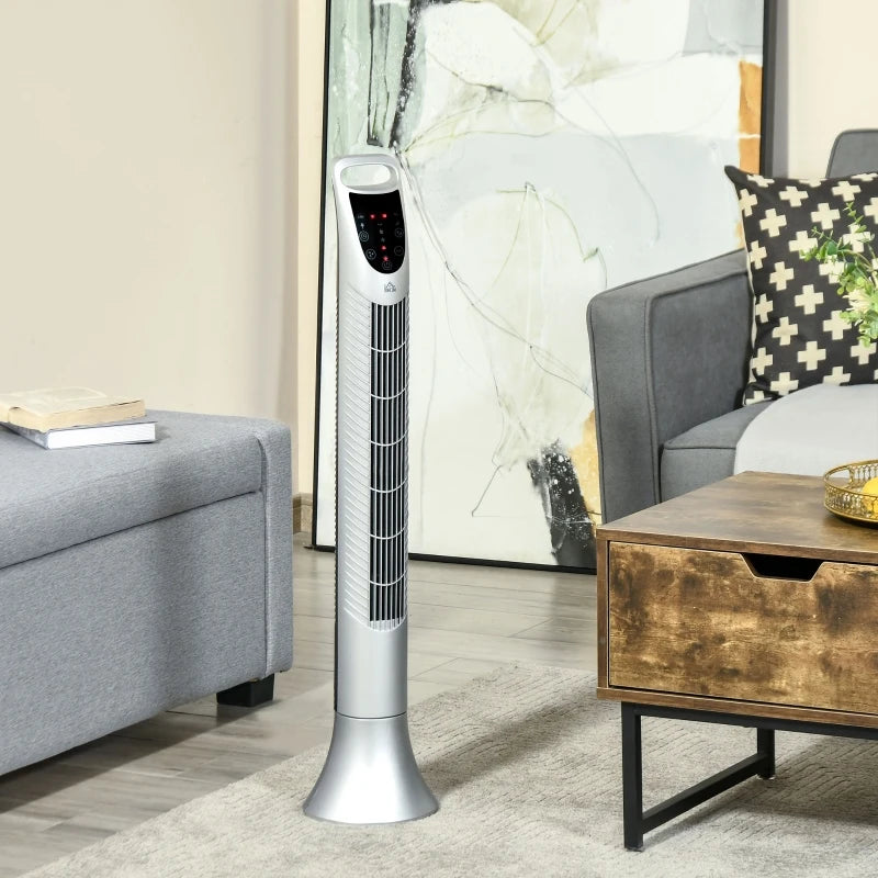 HOMCOM Tower Fan 3 Speed 91.5cm - Silver