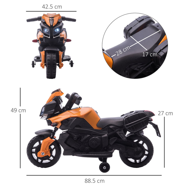 HOMCOM Kids Electric Ride On Motorcyle 6V - Orange