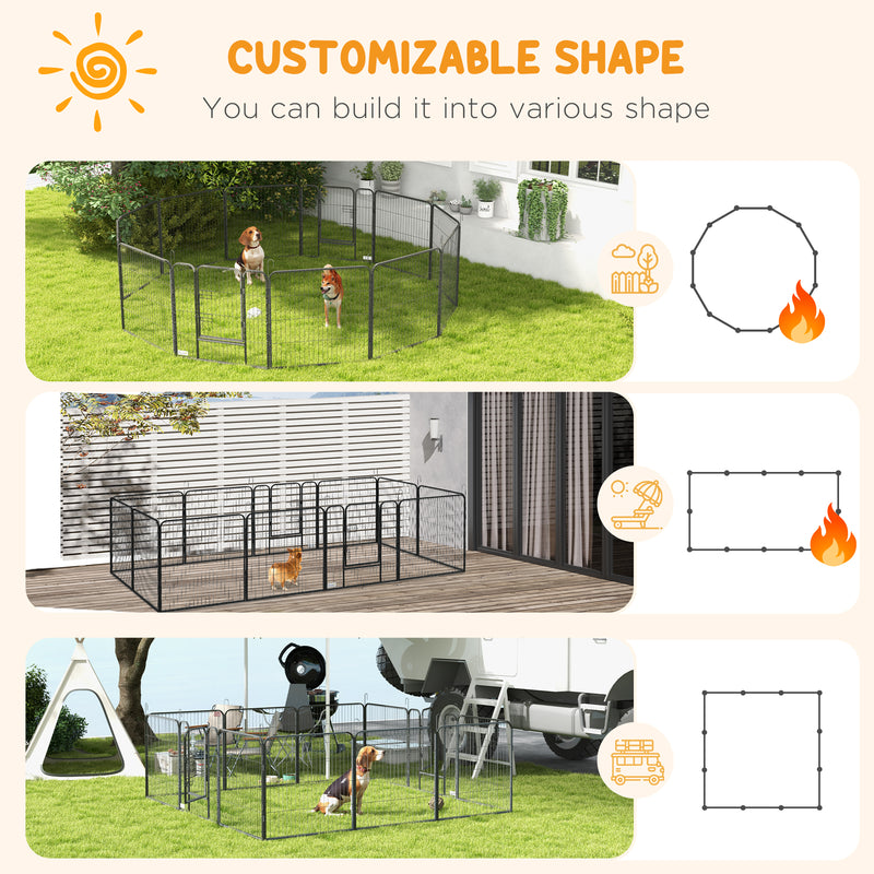 Heavy Duty Puppy Play Pen, 12 Panels Pet Exercise Pen, for Indoors, Outdoors