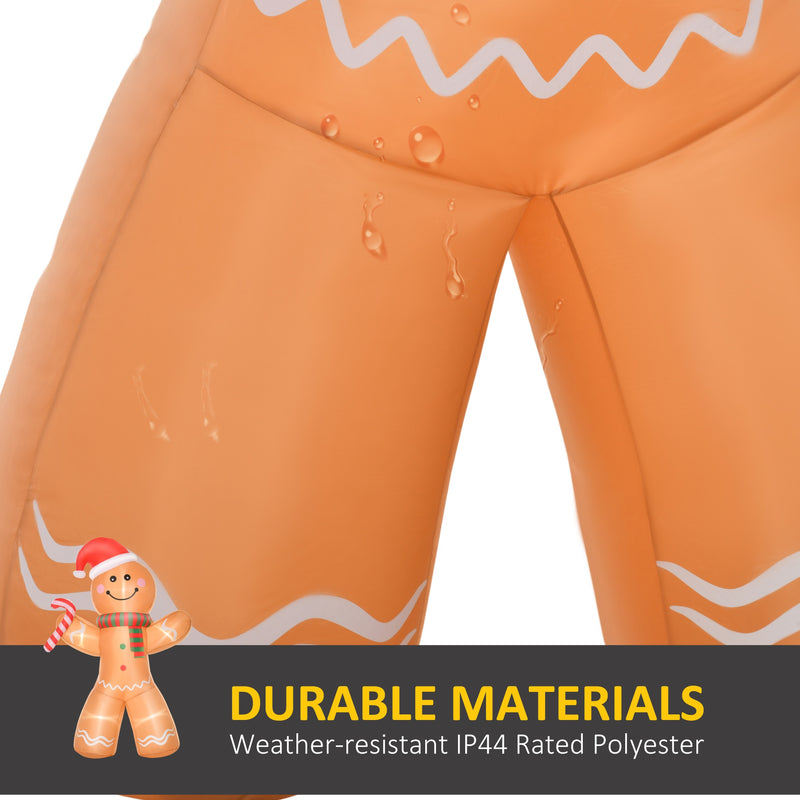 HOMCOM Inflatable Gingerbread Man