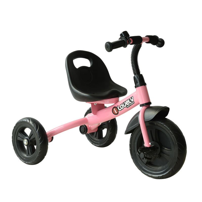 HOMCOM Baby Kids Children Toddler Tricycle Ride on 3 Wheels Bike (Pink)