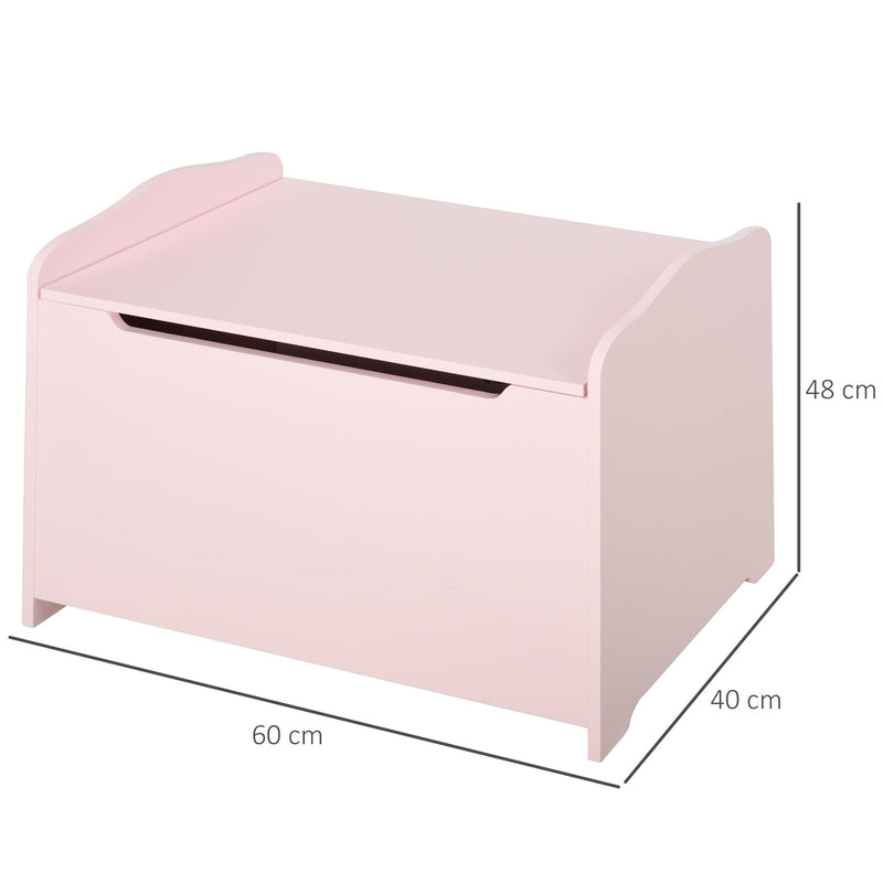 HOMCOM  Kids Pink Wooden Storage Cabinet