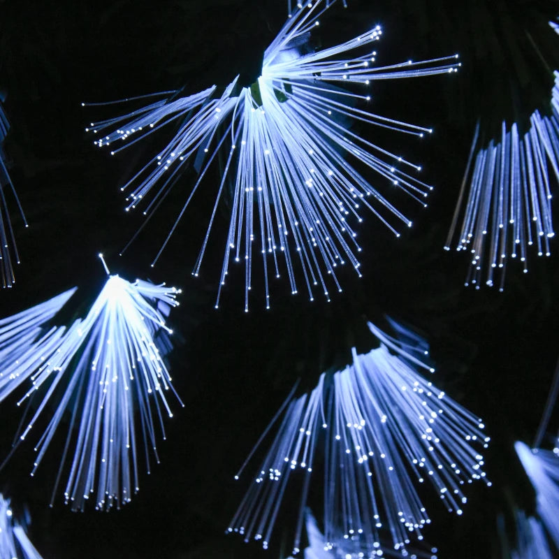 Christmas Fibre Optic Tree 6' with Warm White Cherry Lights and Blue Star