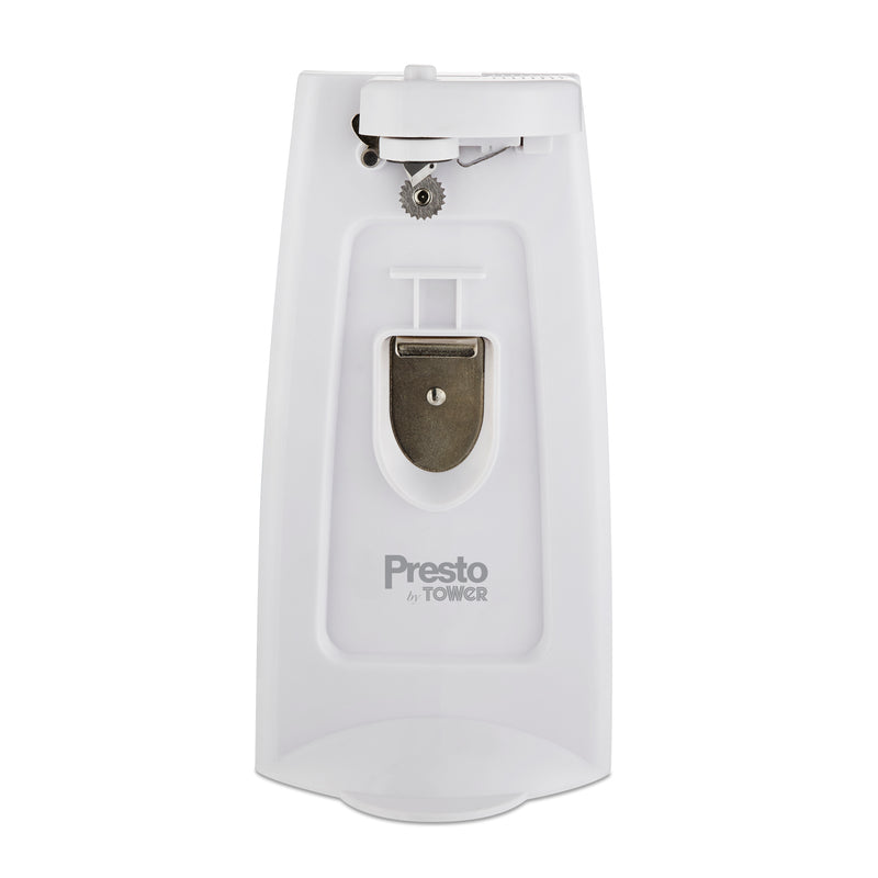 Presto 3 in 1 Can Opener with Knife Sharpener and Bottle Opener White