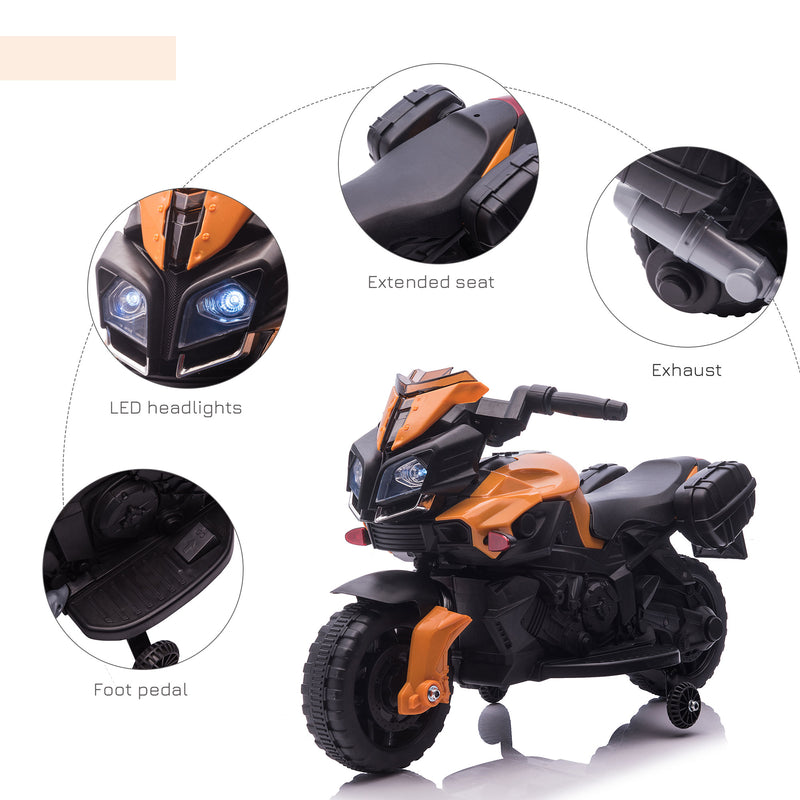 HOMCOM Kids Electric Ride On Motorcyle 6V - Orange