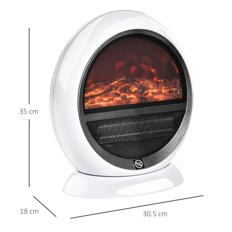 HOMCOM  Electric Fireplace Heater 1500W Freestanding - White