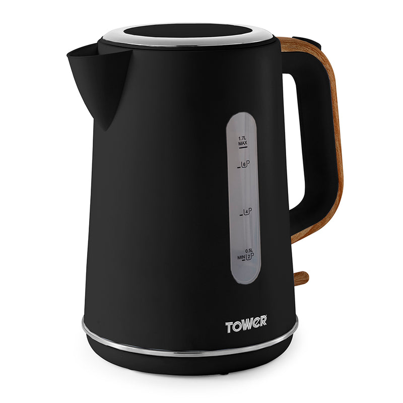 Tower Scandi 3KW 1.7L Rapid Boil Kettle - Black