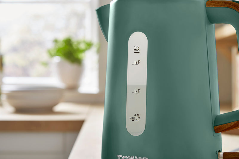 Tower Scandi 3KW 1.7L Rapid Boil Kettle - Jade Green