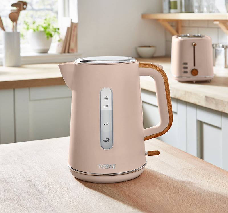 Tower Scandi Style Cordless Rapid Boil Kettle - Grey, 1.7L