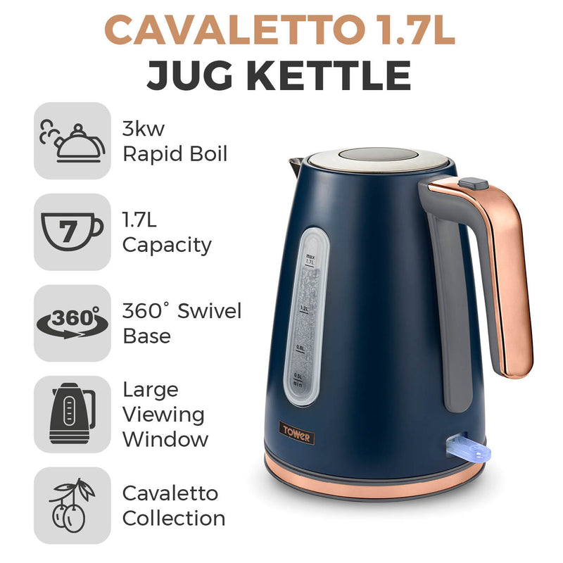 Tower cavaletto kettle on sale midnight blue