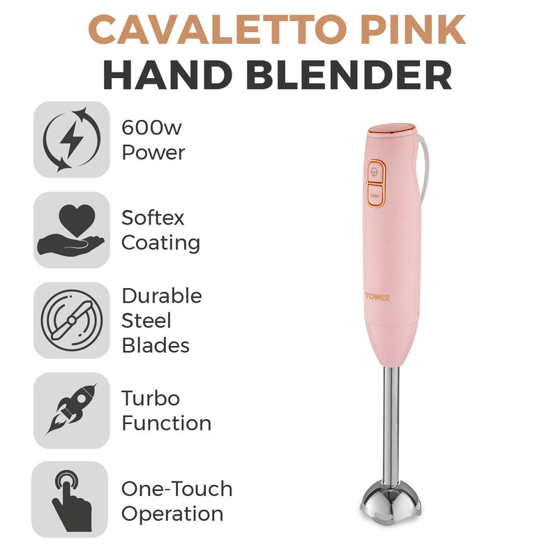 Tower Cavaletto 600W Stick Blender - Pink