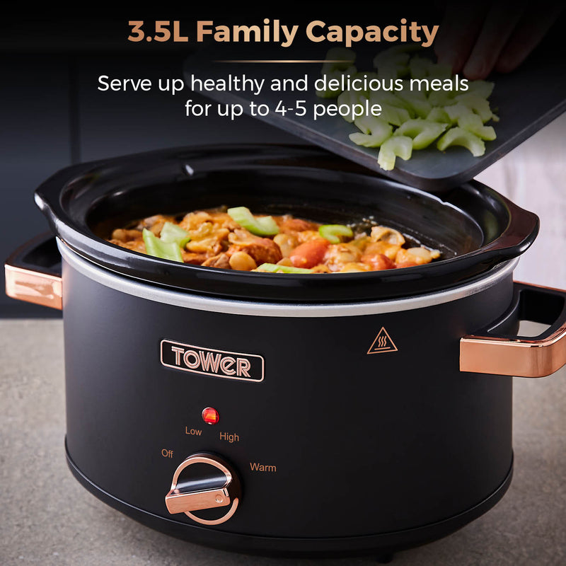 Tower Cavaletto 3.5 Litre Slow Cooker - Black