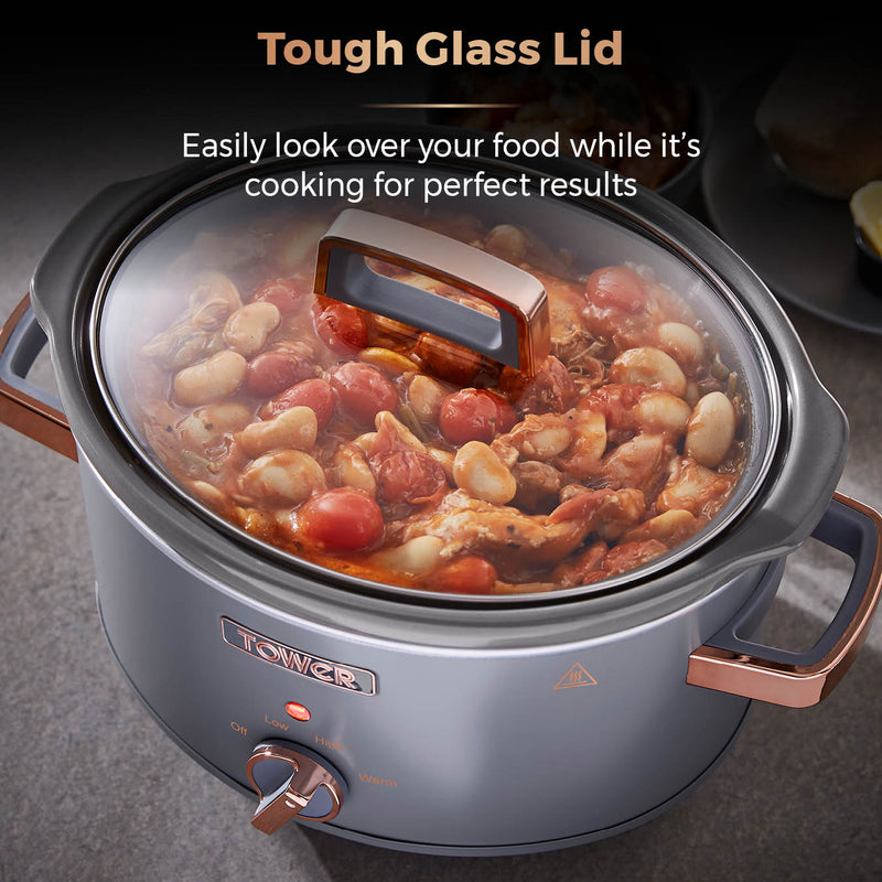 Tower Cavaletto 3.5 Litre Slow Cooker - Grey