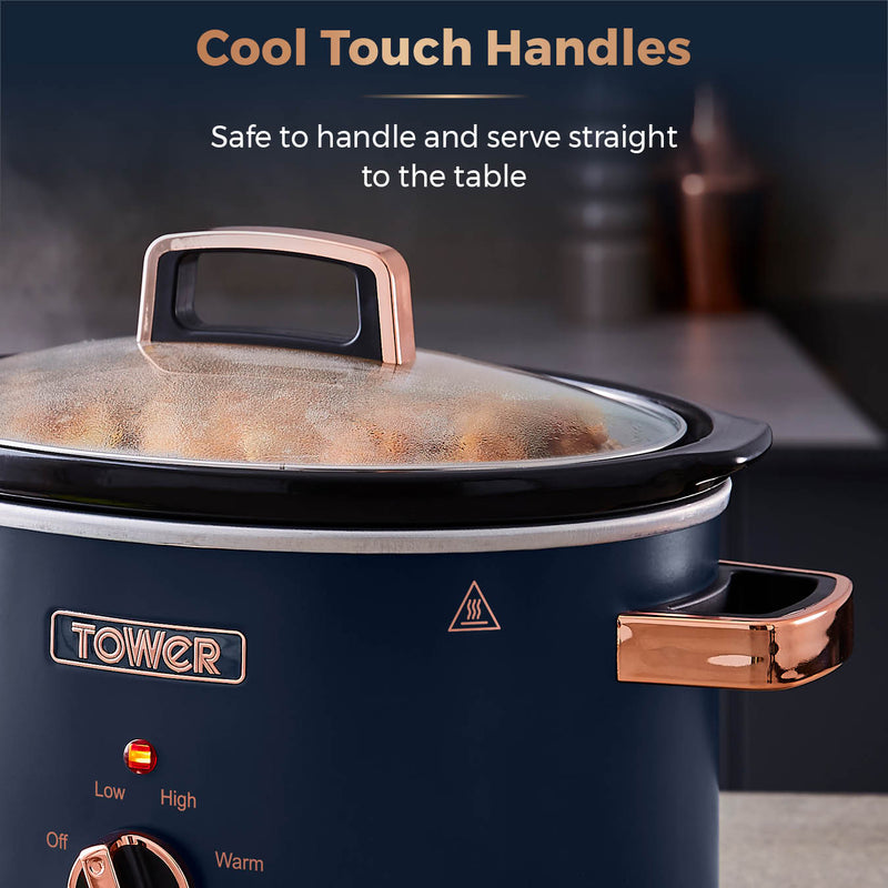 Tower Cavaletto 3.5 Litre Slow Cooker - Midnight Blue