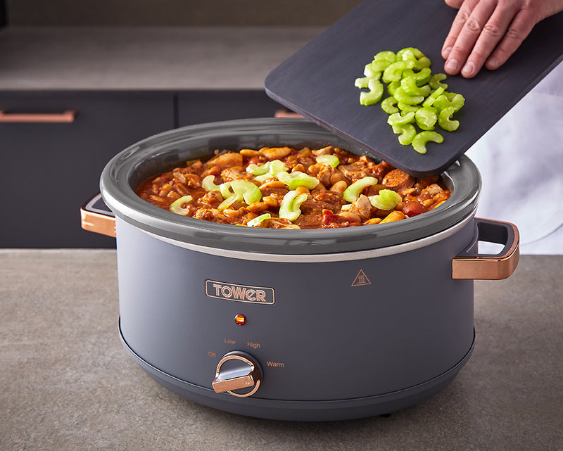 Tower Cavaletto 6.5L Slow Cooker - Grey