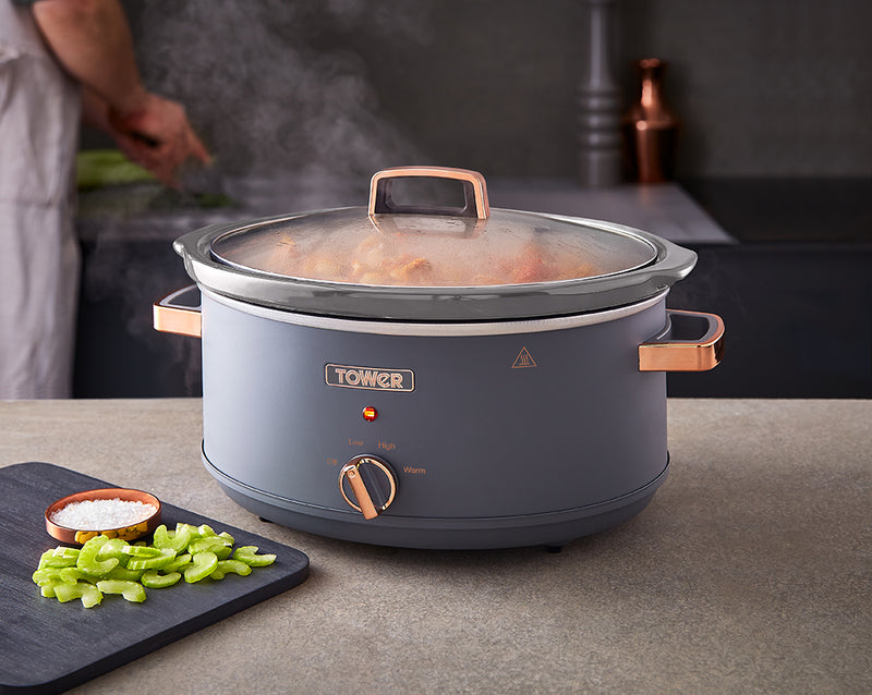 Tower Cavaletto 6.5L Slow Cooker - Grey