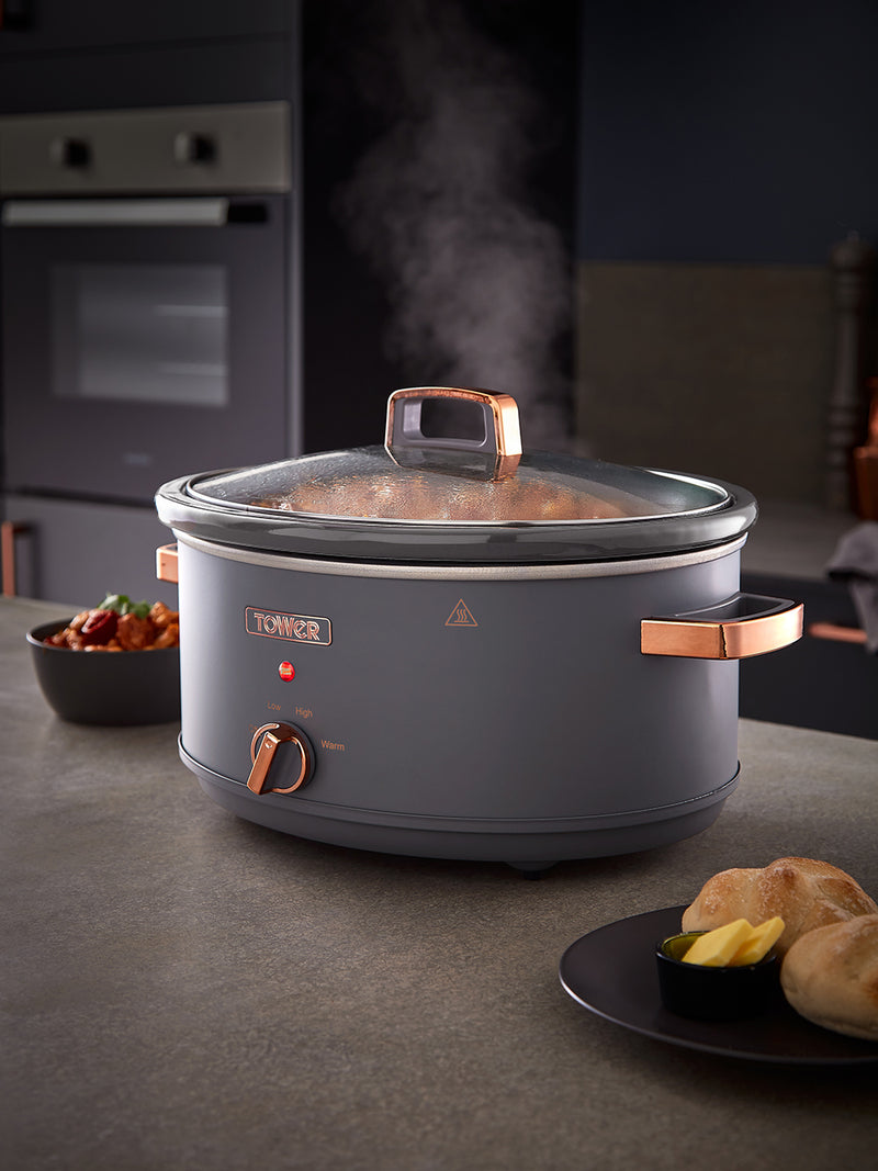 Tower Cavaletto 6.5L Slow Cooker - Grey