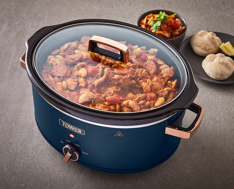 Tower Cavaletto 6.5L Slow Cooker - Midnight Blue