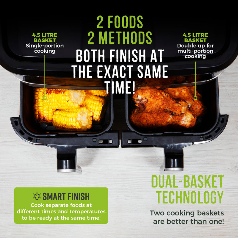 Tower Vortx Dual Basket Air Fryer 9L