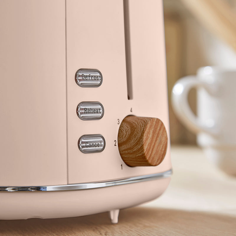 Tower Scandi 2 Slice Toaster - Pink