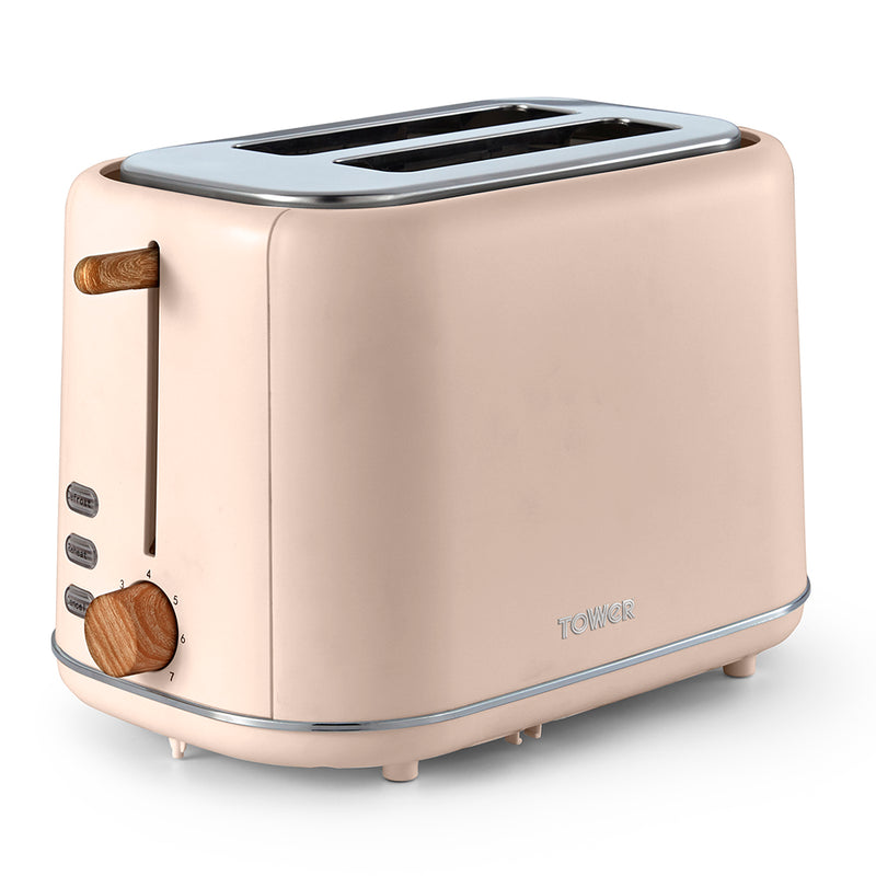 Tower Scandi 2 Slice Toaster - Pink