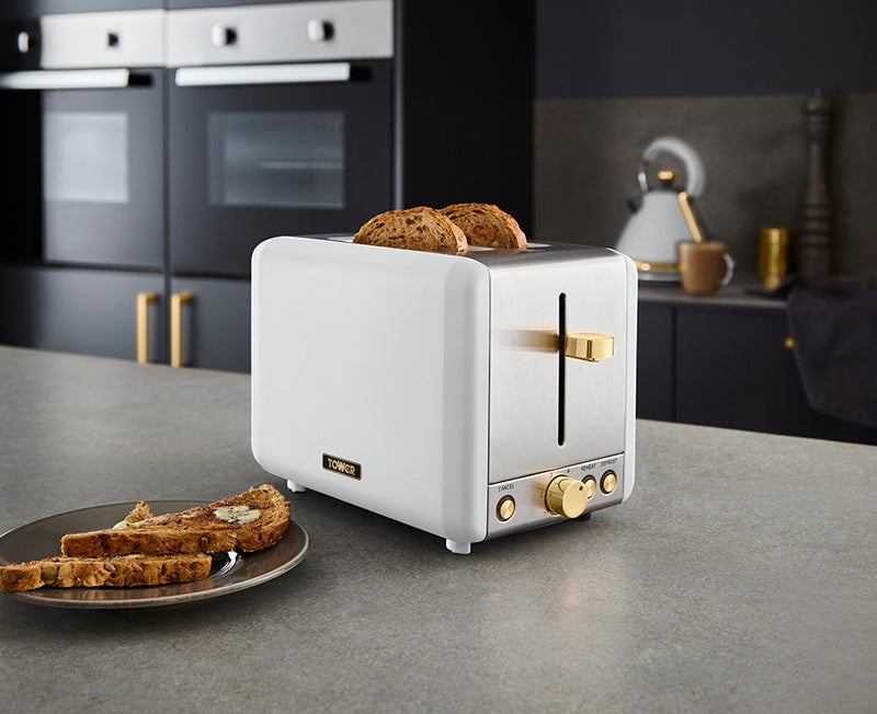 Whall 2 Slice Stainless Steel with Rose Gold Accents 850W 6 Shade Toaster